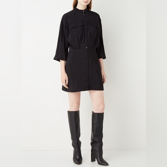 NWT! Ba&sh‎ Robe Mini Black Dress Size 3 (large) - Picture 1 of 8